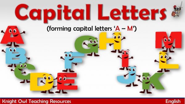 1Capital Letters - forming capital letters A-M