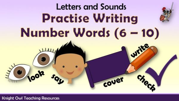 1Practise Writing Number Words - 6 - 10