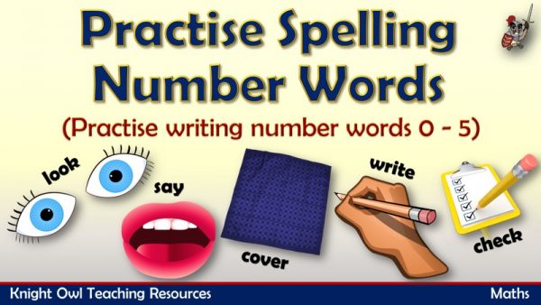 Practise Spelling Number Words - 0 - 5 1
