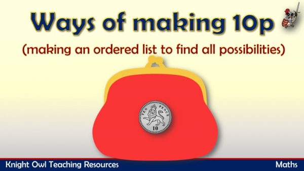 Ways of making 10p (in an ordered way) 1