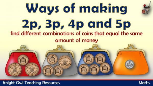 Ways of making 2p, 3p, 4p and 5p 1