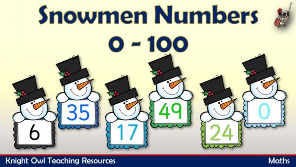 Snowmen Numbers from 0-100 1