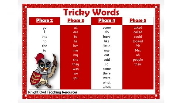 Tricky words (Sassoon)