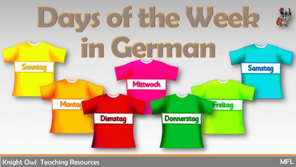 Days of the Week in German 1