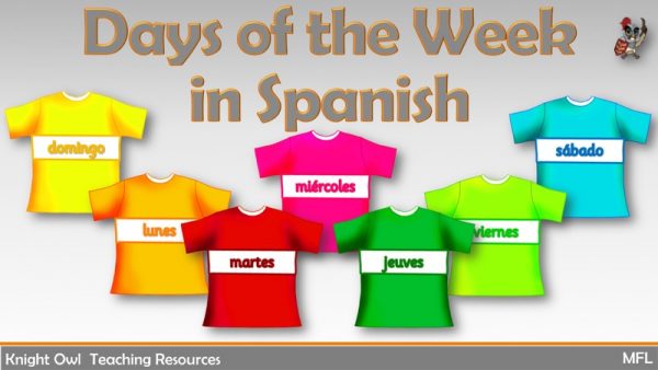 Days of the Week in Spanish 1