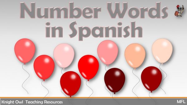 Number Words in Spanish 1