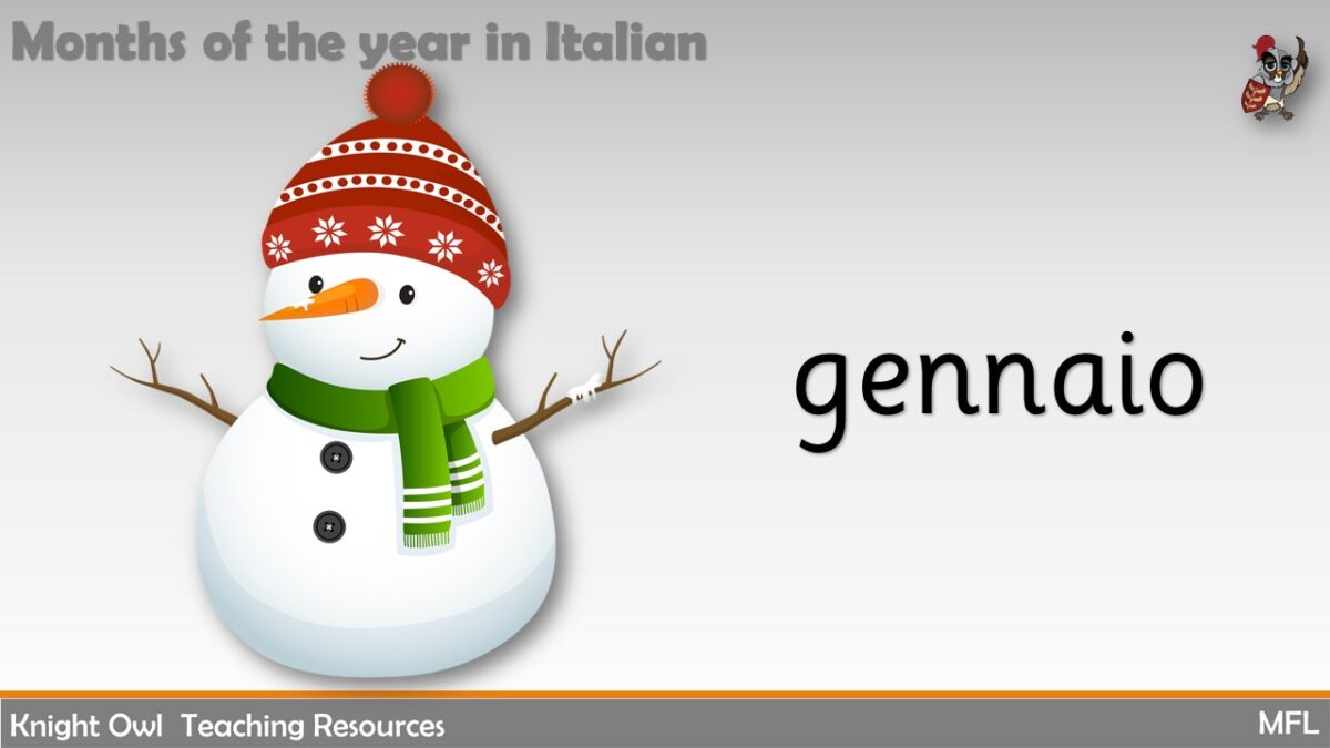 Months of the Year in Italian
